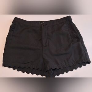 Double Zero Black High Waist Scalloped‎ Shorts - Size S - EXCELLENT! FAST SHIP!